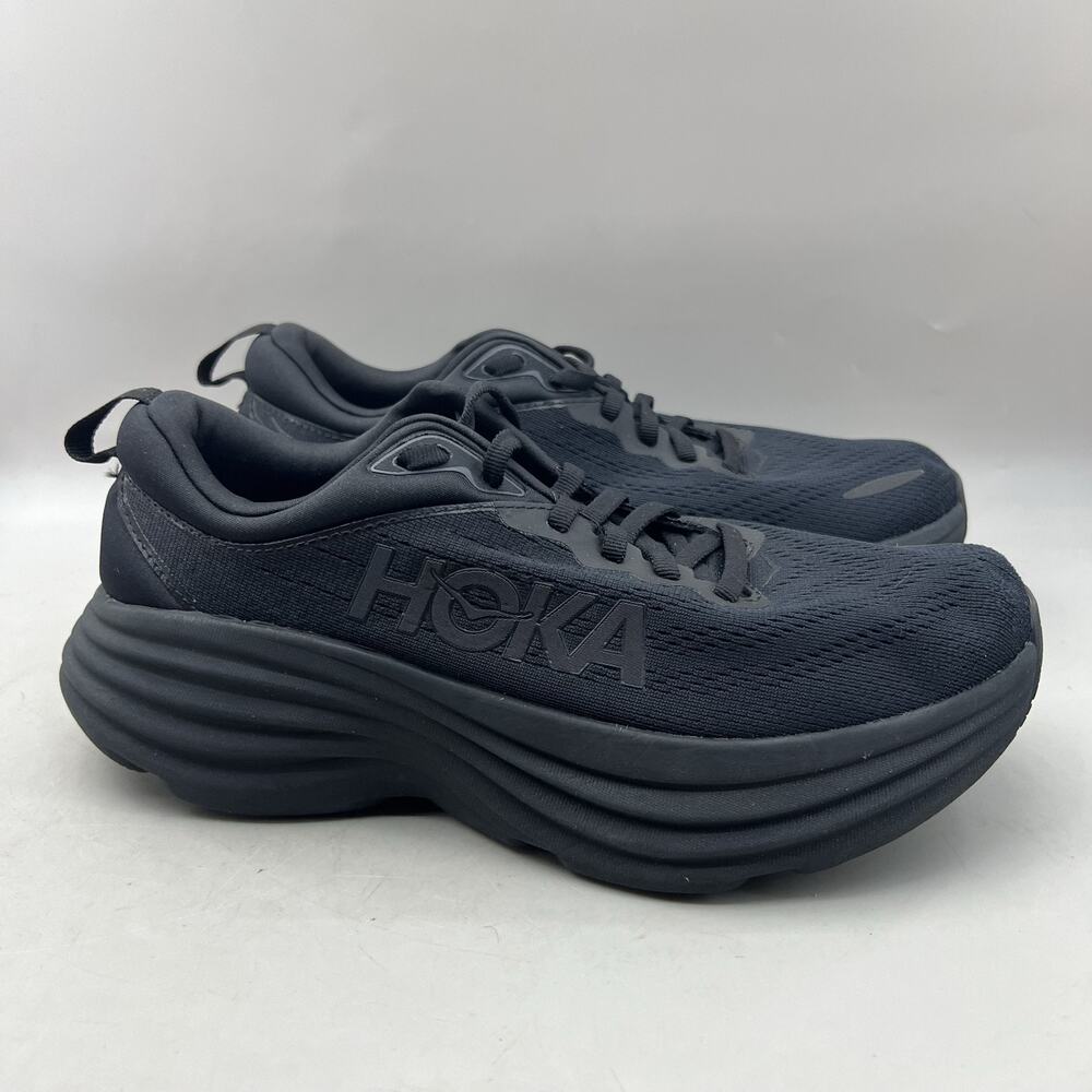 Hoka One One Bondi 8 Running Shoes Women Size 8 B Black Mesh Comfort Sneakers